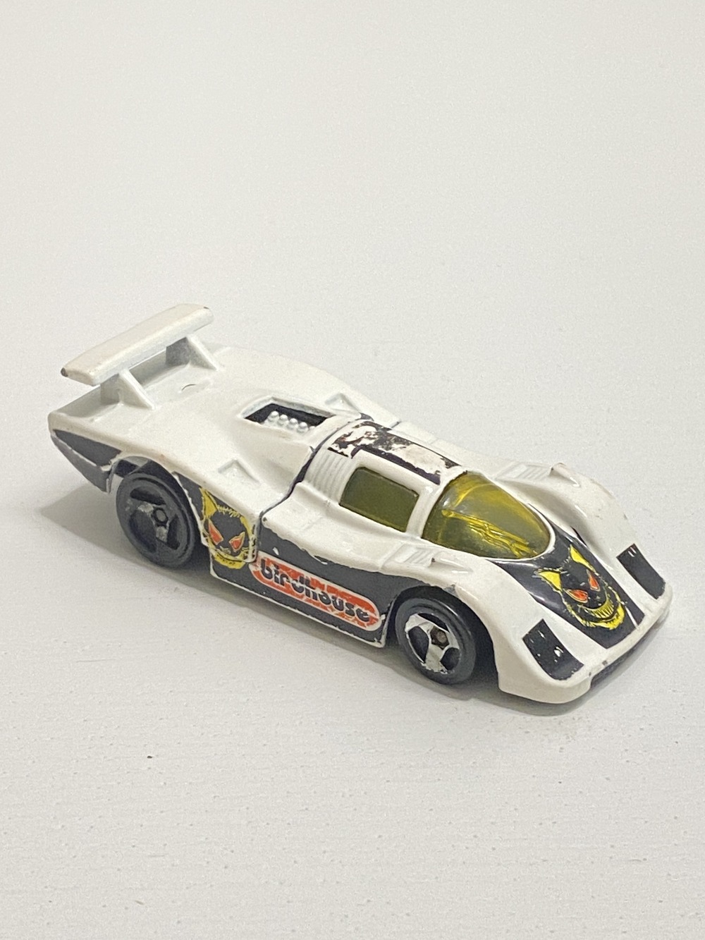 Vintage Hot Wheels Birrhouse White Race Car 1983 Mattel